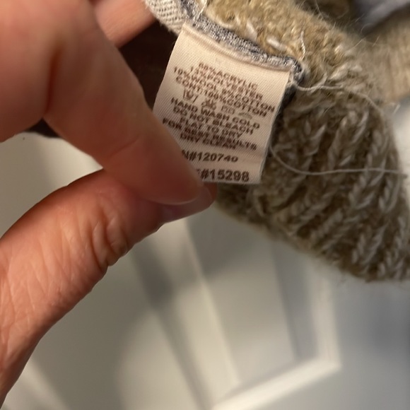 Fun sweater with denim back. Looks great with jeans and is super cozy - Picture 3 of 3